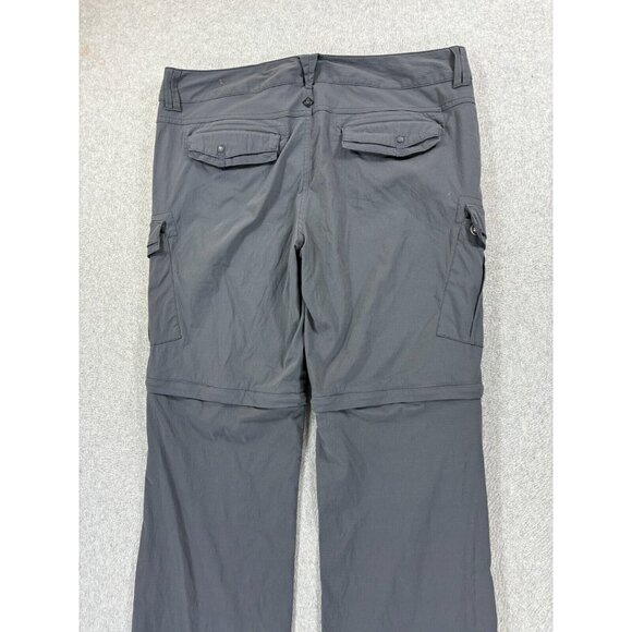 Prana Cargo Roll Up Hiking Travel Pants (Women's Size 12) Gray -‎ - Picture 12 of 13